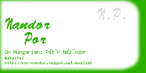 nandor por business card